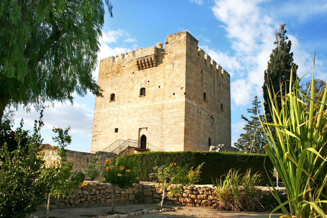 Kolossi Castle,strategic important fort of Medieval Cyprus,fine example of military architecture,originally built in 1210 by Frankish military,rebuilt in 1454 by the Hospitallers.