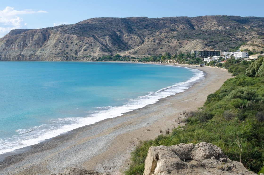 Pissouri bay beach in Cyprus